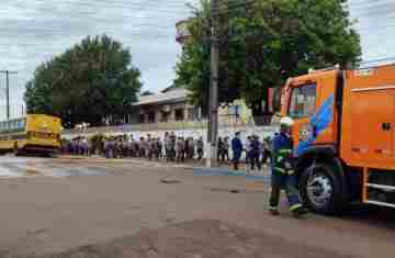 Guaraniaçu – Defesa Civil realiza simulação de plano de abandono em escola da rede municipal